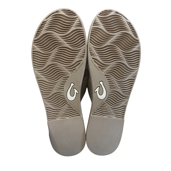 Olukai La'i Slide Womens 11 Taupe Water Resistant Slip On Comfort Sandals New - Picture 2 of 4